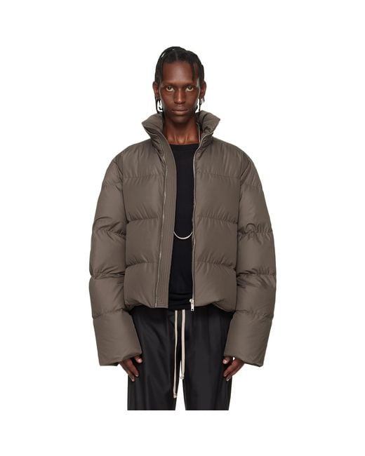 Rick Owens Brown Moncler + Cyclopic Down Jacket for men