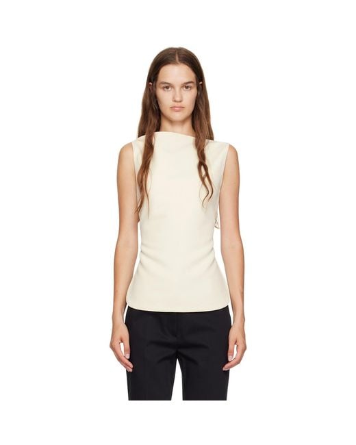 Rohe Black Off- Open Back Tank Top