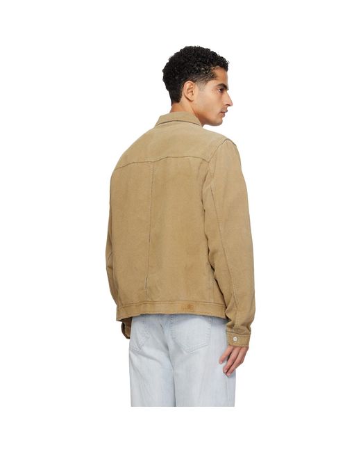 MM6 by Maison Margiela Multicolor Trucker Faux-Suede Jacket for men