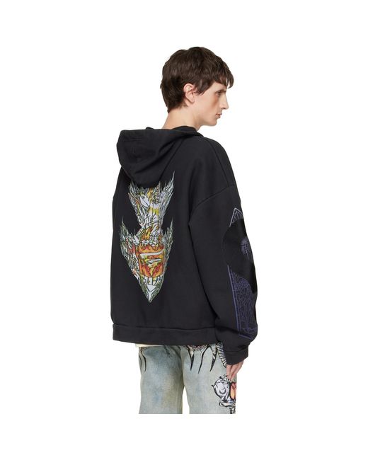 Who Decides War Black Engulfed Memories Zip Up Hoodie for men