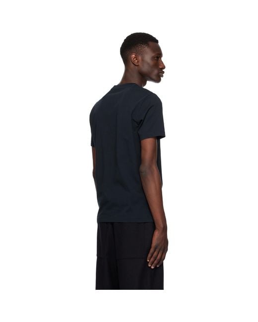 Moncler Black Faded Logo Cotton T-Shirt for men