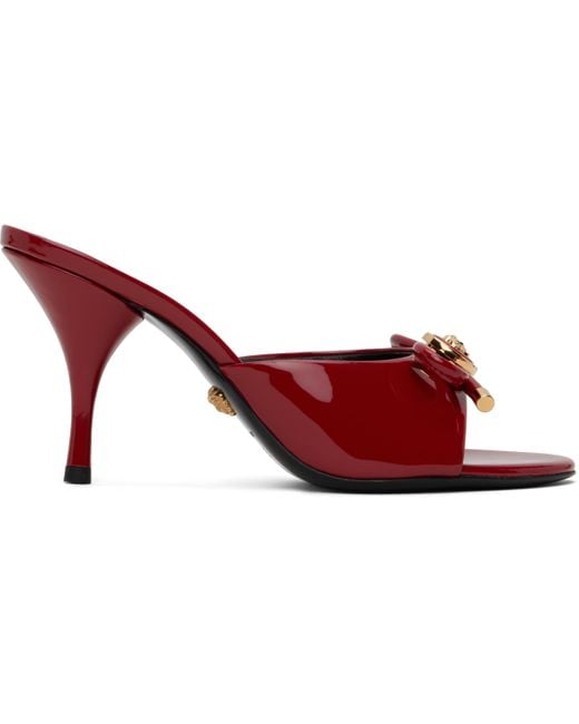 Versace Red 'Opera Bow' Sabots
