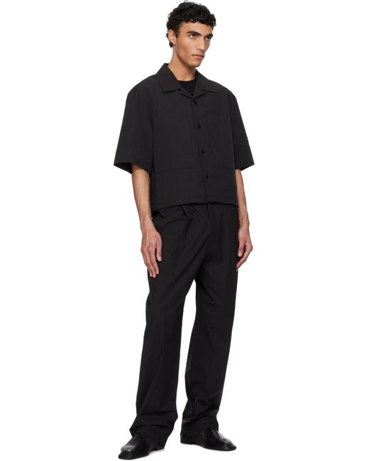 メンズ Amomento ブラック Pocket Half シャツ Black