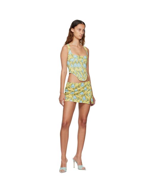 Miaou Yellow Micro Mini Skirt