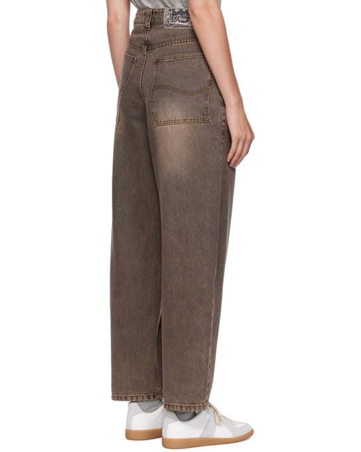 Dime Brown Baggy Jeans