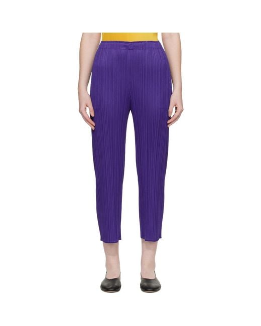 Pleats Please Issey Miyake Purple Monthly Colors November Trousers