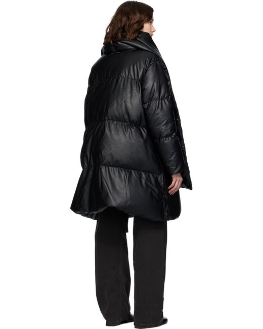 Blouson Noir En Cuir Synthétique Rembourré En Duvet MM6 by Maison Martin Margiela en coloris Black