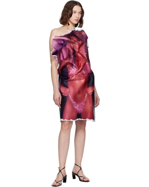 Abra Red Poster Midi Dress