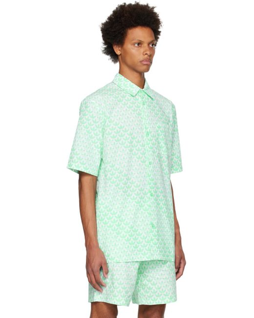 Adidas Originals Green Monogram Shirt for men