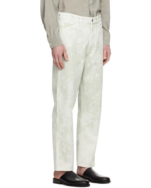 Lemaire White Curved 5 Pocket Jeans for men