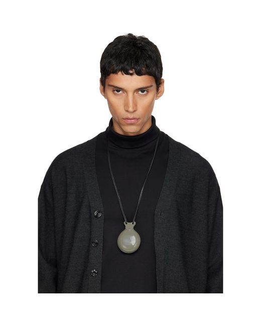 Lemaire Metallic Castanet Mirror Necklace for men