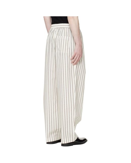 Louis-Gabriel Nouchi White Wide-Leg Striped Jogging Trousers for men