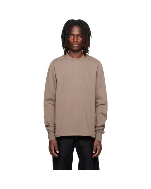 Rick Owens Brown Tower Crewneck Sweatshirt for men