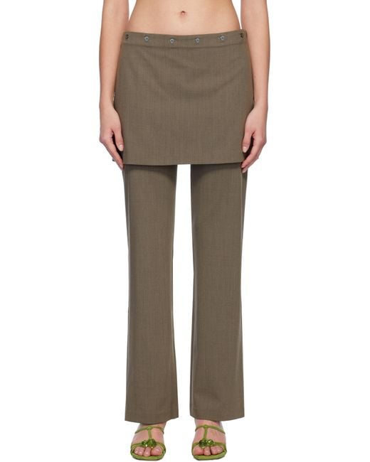 Paloma Wool Brown Taupe Lander Trousers