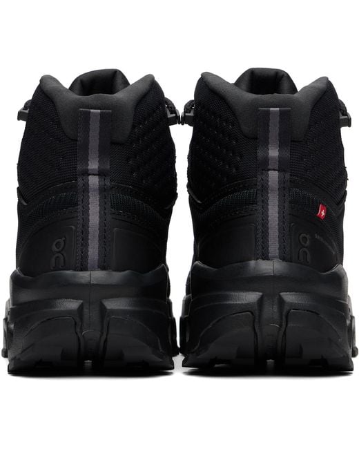 On Shoes Black Cloudrock Mid Waterproof Sneakers