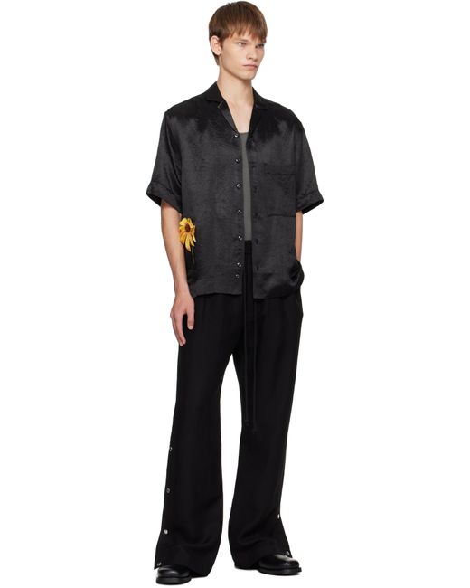 Song For The Mute Black Drape Studded Sweatpants for men