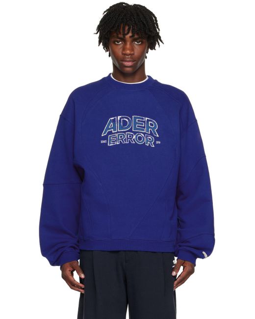 Adererror Blue Paneled Sweatshirt for men
