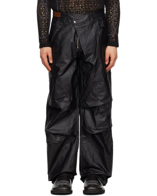 ANDERSSON BELL Black Convex Multi Military Trousers for men