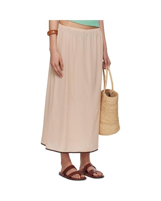 Baserange Natural Ssense Exclusive Silk Maxi Skirt