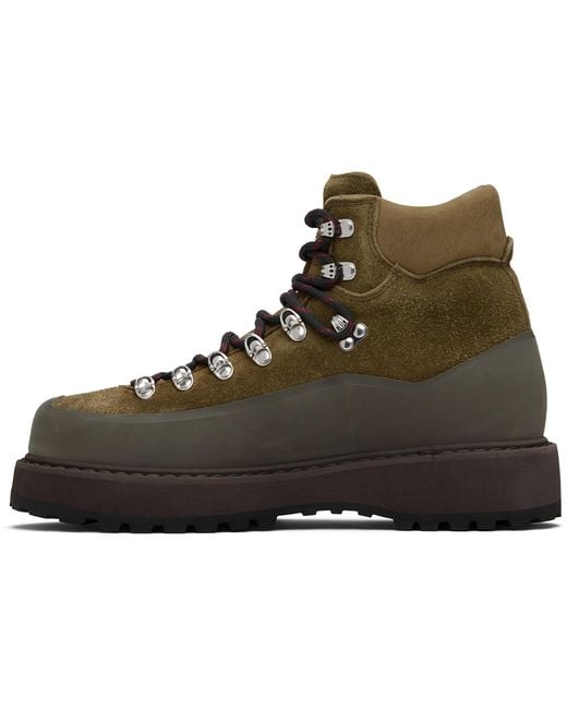 Diemme Black Khaki Roccia Vet Gomma Boots for men