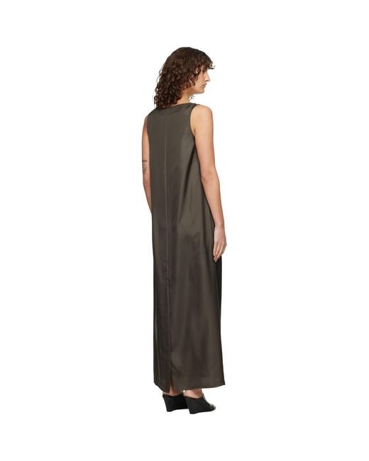 Rohe Black Silk Scoop-Neck Maxi Dress