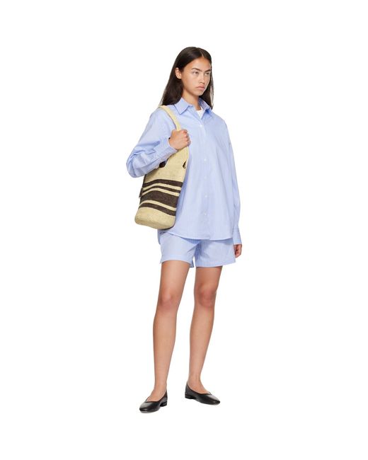 Anine Bing Blue Ramy Shorts