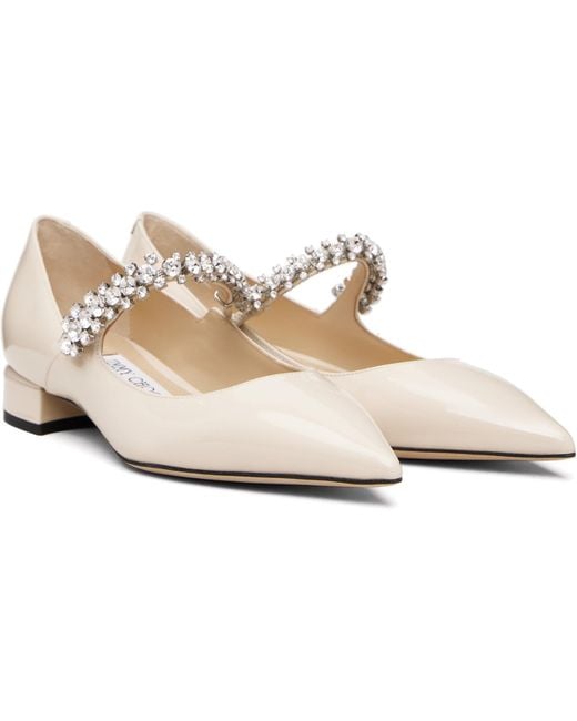 Jimmy Choo Natural Off- Bing Pump Flats