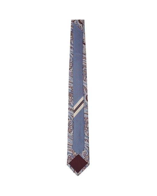 Dries Van Noten Multicolor Burgundy Paisley Tie for men