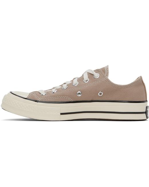 Converse Black Taupe Chuck 70 Vintage Canvas Sneakers for men