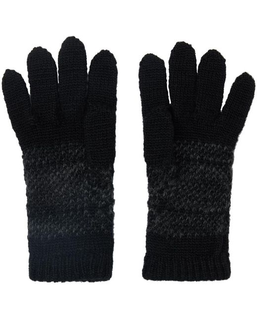 Y's Yohji Yamamoto Black Fair Isle Gloves
