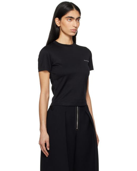Mugler ブラック Signature ロゴ Tシャツ Black