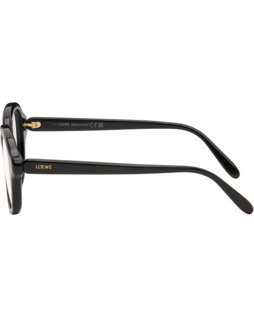 メンズ Loewe ブラック スリム メガネ Black