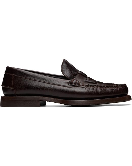Hereu Black Nombela Waxed Loafers for men