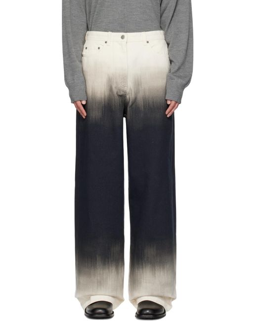 Peter Do Black Off- Gradient Jeans for men