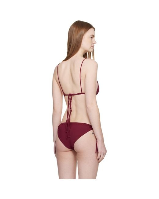 Jil Sander Pink Jersey Tangle Bikini Top