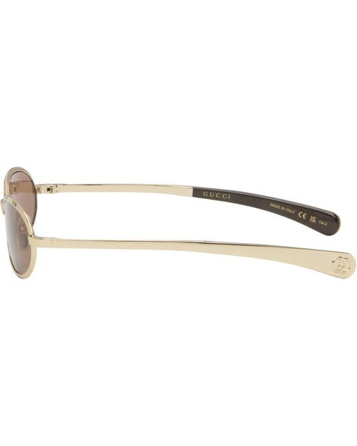 Gucci Black Oval Frame Sunglasses