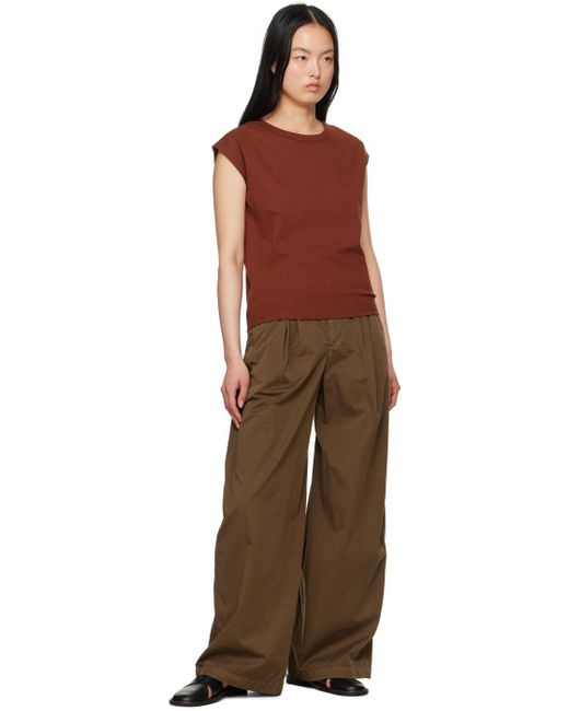 Lemaire Brown Wide-leg Trousers