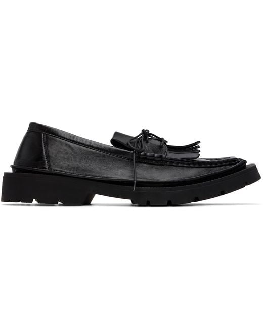 Maison Margiela Black Level Fringed Loafers for men