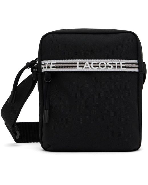 Lacoste Black Neocroc Bag for men