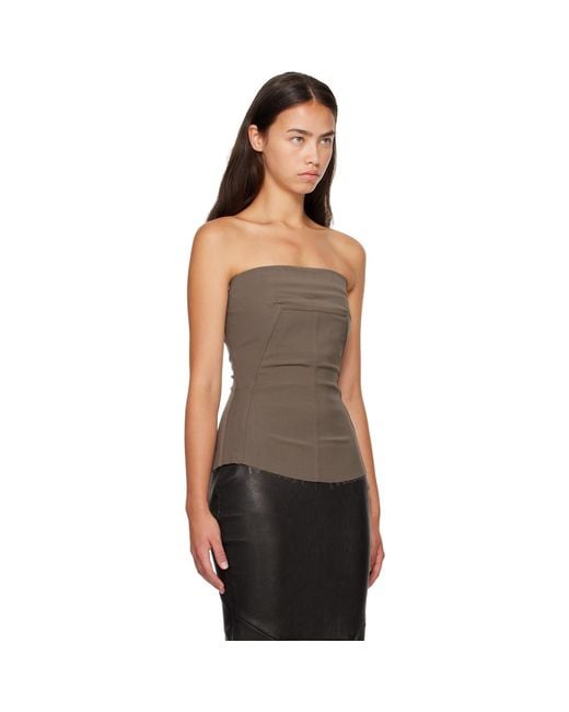 Rick Owens Black Tower Bustier Top