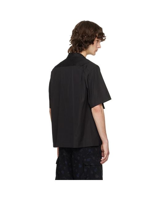 Sacai Black Poplin Shirt for men