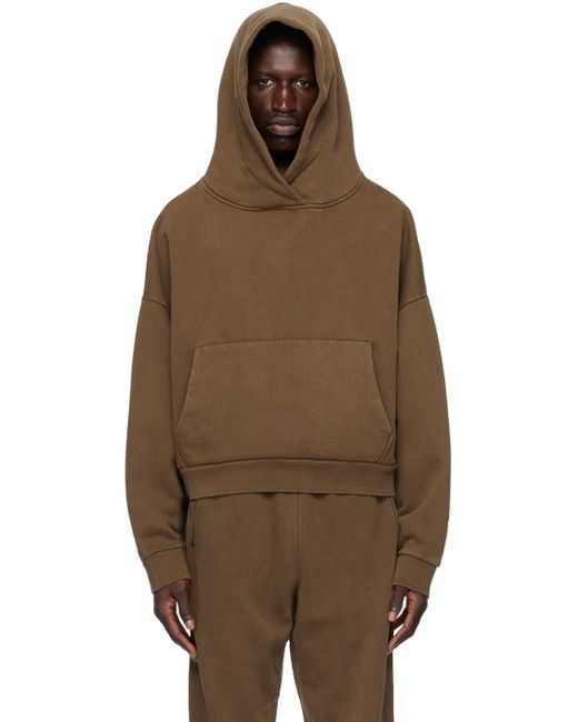 【関税込み】Entire Studios カーキ Heavy クロップド フーディ Entire Studios for Men FW25 Collection | SSENSE 日本