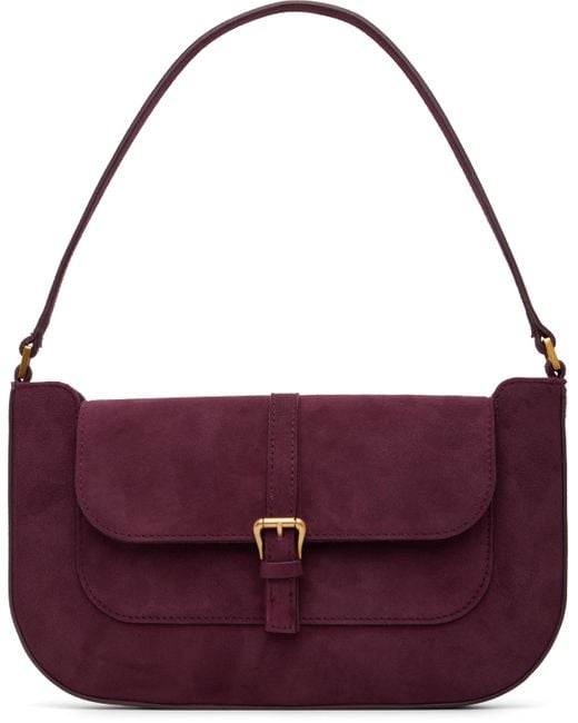 By Far Purple Burgundy Miranda Shoulder Bag