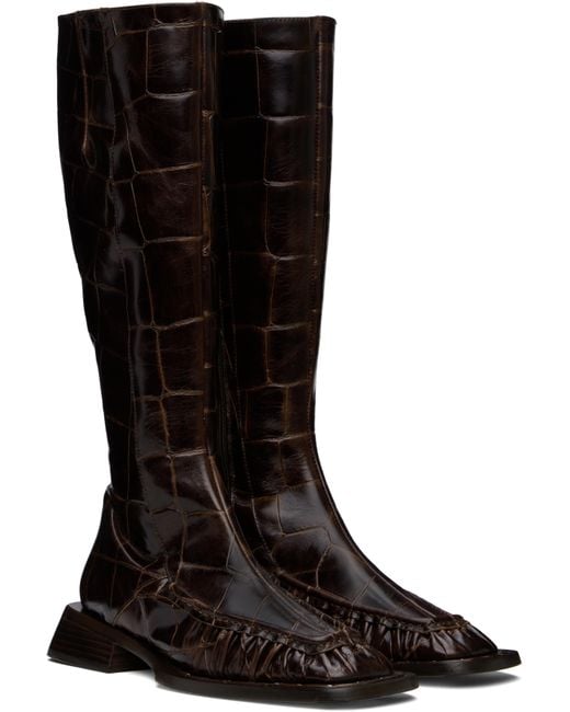 Miista Black Pats Tall Boots