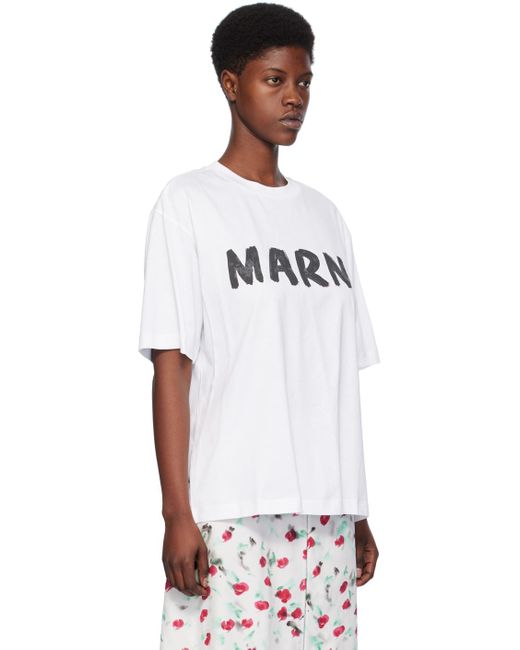 Marni Multicolor White Printed T-shirt