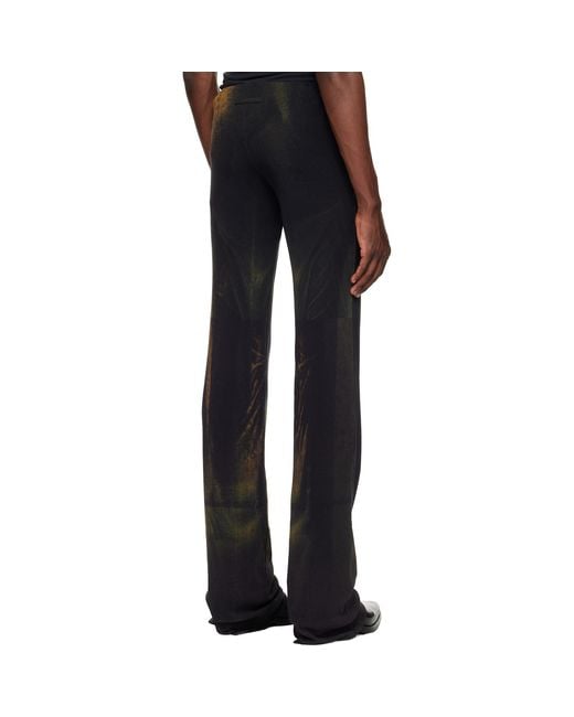 Jean Paul Gaultier Black Ssense Exclusive Khaki & Mesh Printed Water Sweatpants for men