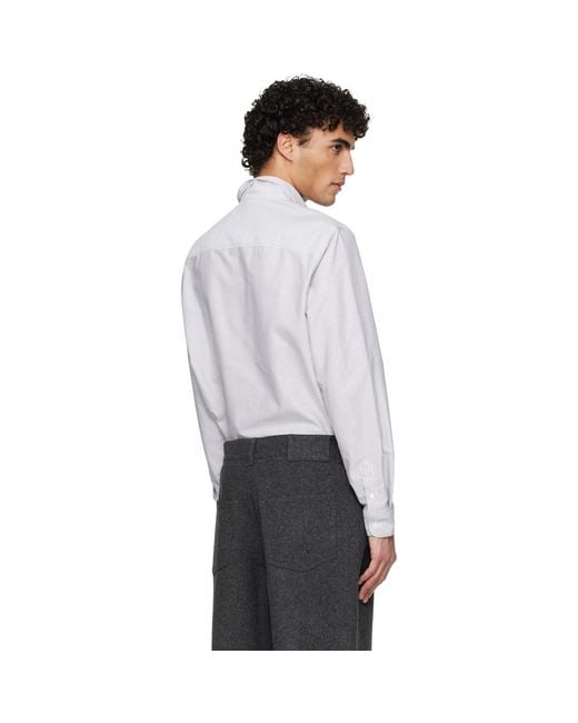 A.P.C. White Khaki Greg Shirt for men