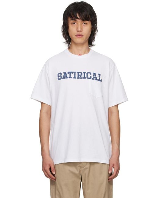 Engineered Garments White 'satirical' T-shirt for men