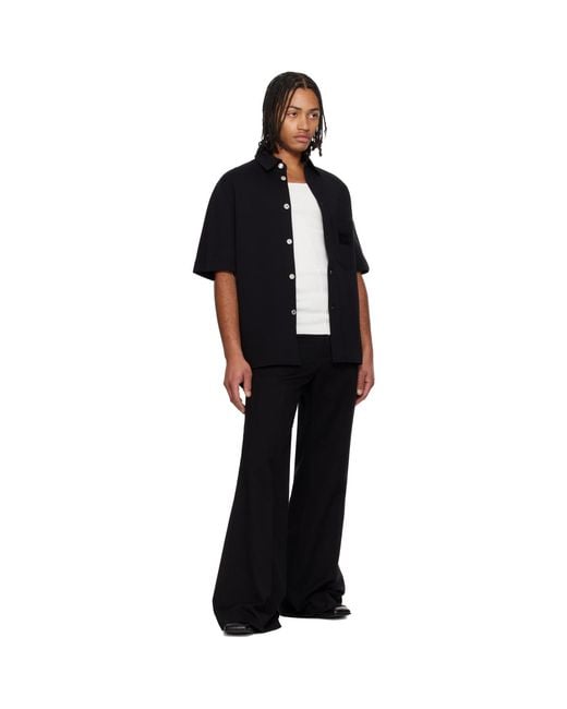 Givenchy Black Paris' Patch Shirt for men