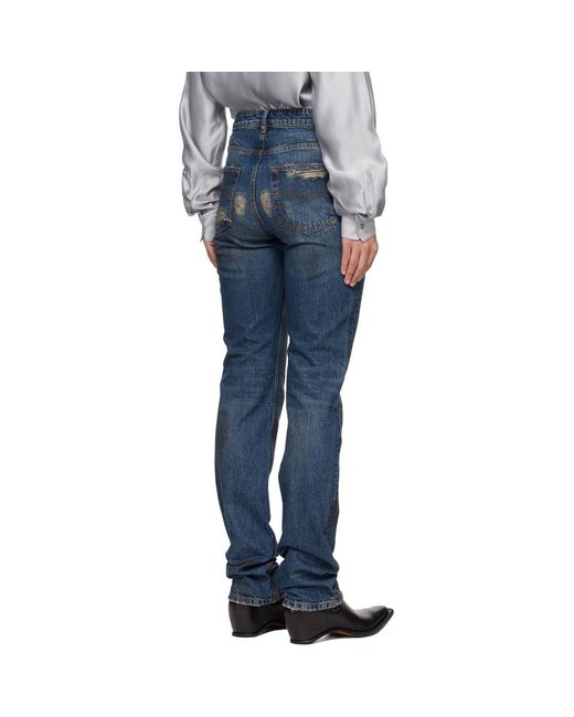 AARON ESH Blue Washed Jeans
